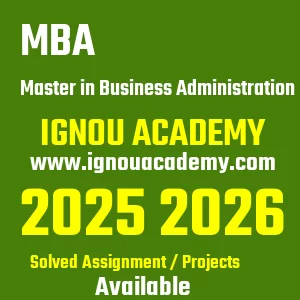 IGNOU MBA असाइनमेंट 2026