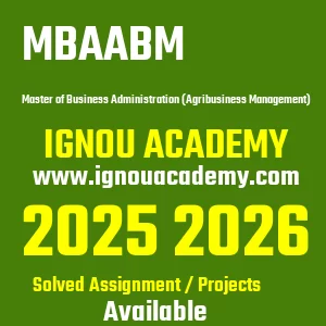 IGNOU MBAABM असाइनमेंट 2026