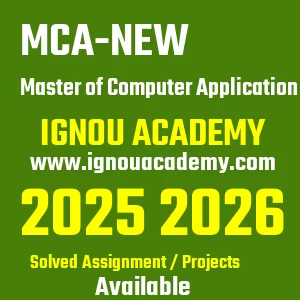IGNOU MCA-NEW असाइनमेंट 2026