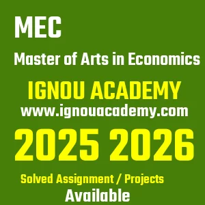 IGNOU MEC असाइनमेंट 2026