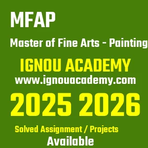 IGNOU MFAP असाइनमेंट 2026