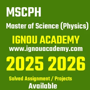 IGNOU MSCPH असाइनमेंट 2026