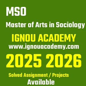 IGNOU MSO असाइनमेंट 2026