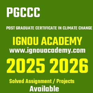 IGNOU PGCCC असाइनमेंट 2026