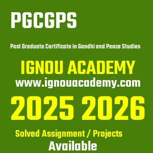 IGNOU PGCGPS असाइनमेंट 2026