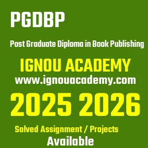 IGNOU PGDBP असाइनमेंट 2026