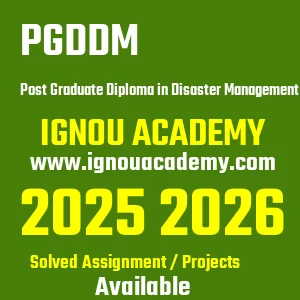 IGNOU PGDDM असाइनमेंट 2026