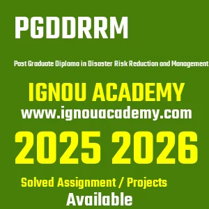 IGNOU PGDDRRM असाइनमेंट 2026