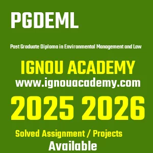 IGNOU PGDEML असाइनमेंट 2026