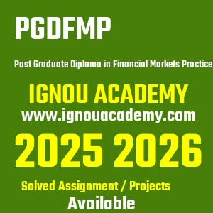 IGNOU PGDFMP असाइनमेंट 2026