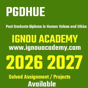IGNOU PGDHUE असाइनमेंट 2026