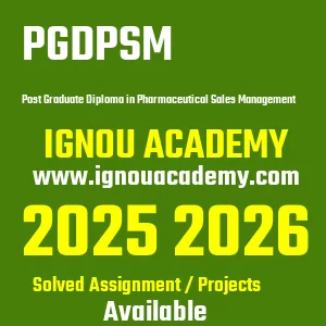 IGNOU PGDPSM असाइनमेंट 2026