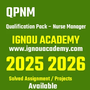 IGNOU QPNM असाइनमेंट 2026