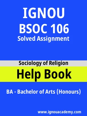 BSOC 106 Solved Assignment