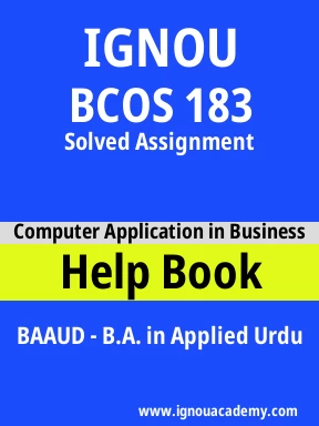 BCOS 183 Solved Assignment