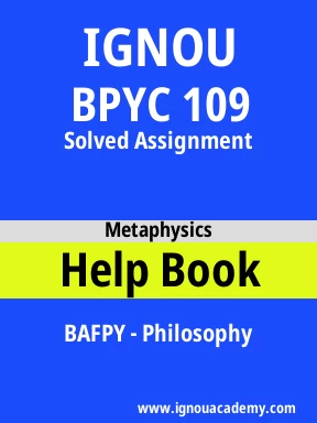 BPYC 109 Solved Assignment