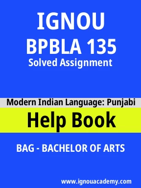 BPBLA 135 Solved Assignment