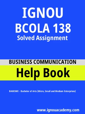 BCOLA 138 Solved Assignment