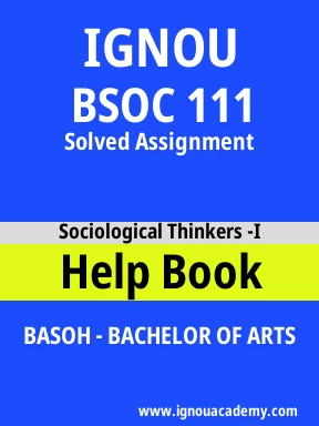 BSOC 111 Solved Assignment