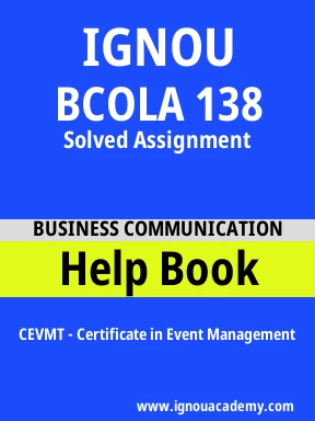 BCOLA 138 Solved Assignment
