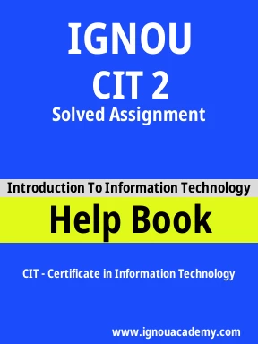CIT 2 Solved Assignment