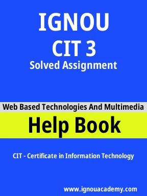 CIT 3 Solved Assignment