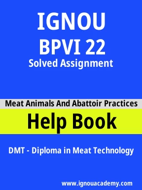 BPVI 22 Solved Assignment
