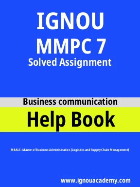 MMPC 7 Solved Assignment