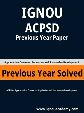 ACPSD Previous Year Solved Question Paper