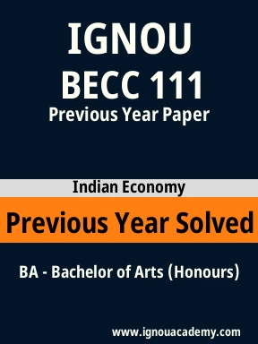 BECC 111 Previous Year Solved Question Paper