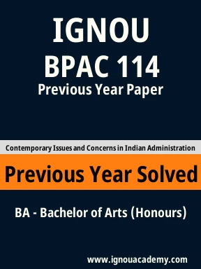 BPAC 114 Previous Year Solved Question Paper