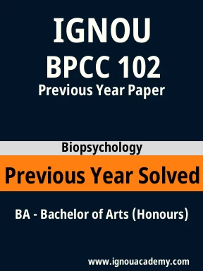 BPCC 102 Previous Year Solved Question Paper