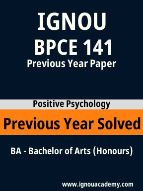 BPCE 141 Previous Year Solved Question Paper