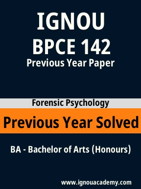 BPCE 142 Previous Year Solved Question Paper