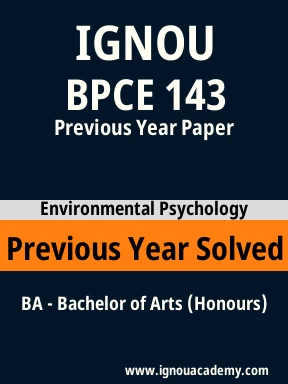 BPCE 143 Previous Year Solved Question Paper
