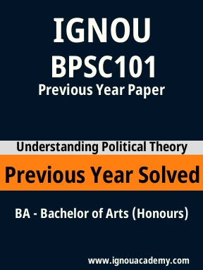 BPSC101 Previous Year Solved Question Paper