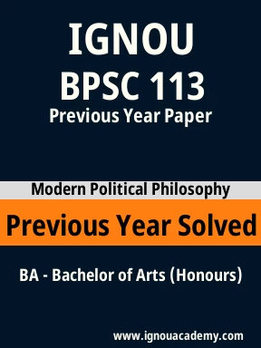 BPSC 113 Previous Year Solved Question Paper