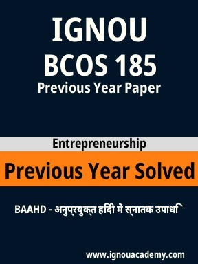 BCOS 185 Previous Year Solved Question Paper