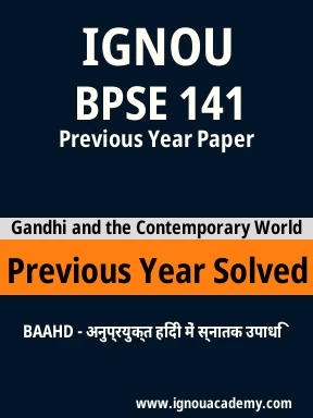 BPSE 141 Previous Year Solved Question Paper
