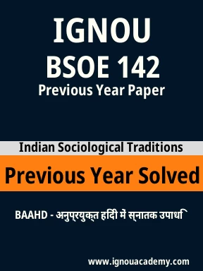 BSOE 142 Previous Year Solved Question Paper