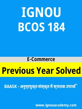 BCOS 184 Previous Year Solved Question Paper