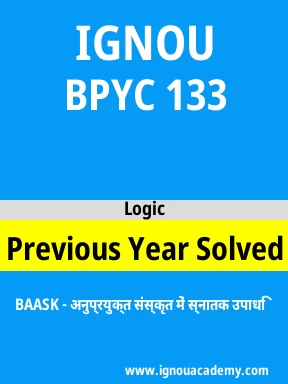 BPYC 133 Previous Year Solved Question Paper