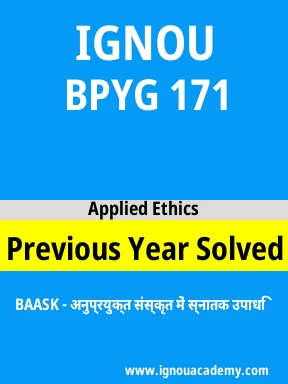 BPYG 171 Previous Year Solved Question Paper