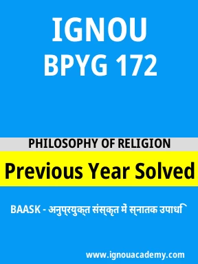 BPYG 172 Previous Year Solved Question Paper