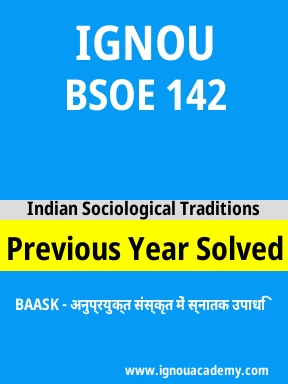 BSOE 142 Previous Year Solved Question Paper
