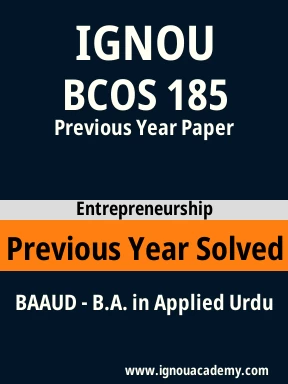 BCOS 185 Previous Year Solved Question Paper