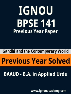 BPSE 141 Previous Year Solved Question Paper