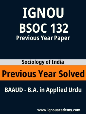 BSOC 132 Previous Year Solved Question Paper