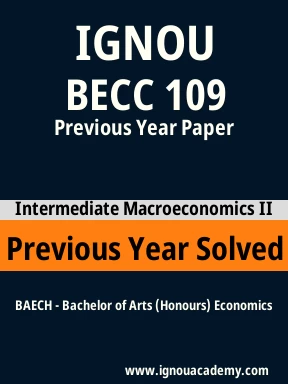 BECC 109 Previous Year Solved Question Paper