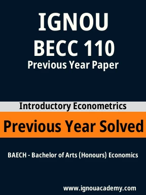 BECC 110 Previous Year Solved Question Paper